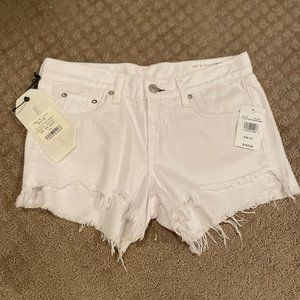 rag & bone White FRPRT Cut Off Shorts - Size 24